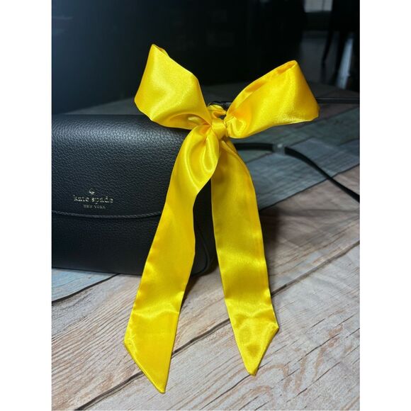 Twilly Handbags - New Bright Yellow Satin Scarf Tie Twilly Purse Bag 1.5” x 40”